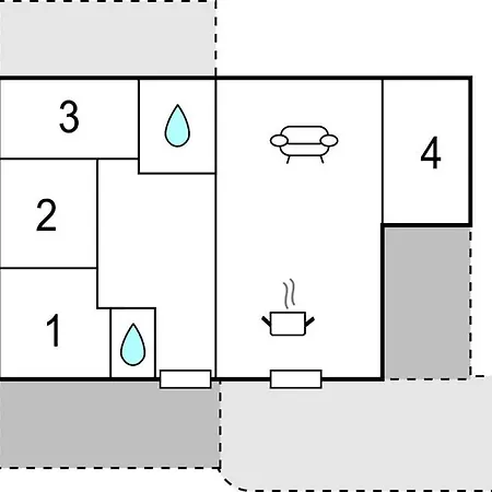 4 Bedroom Amazing In בית נופש Knebel